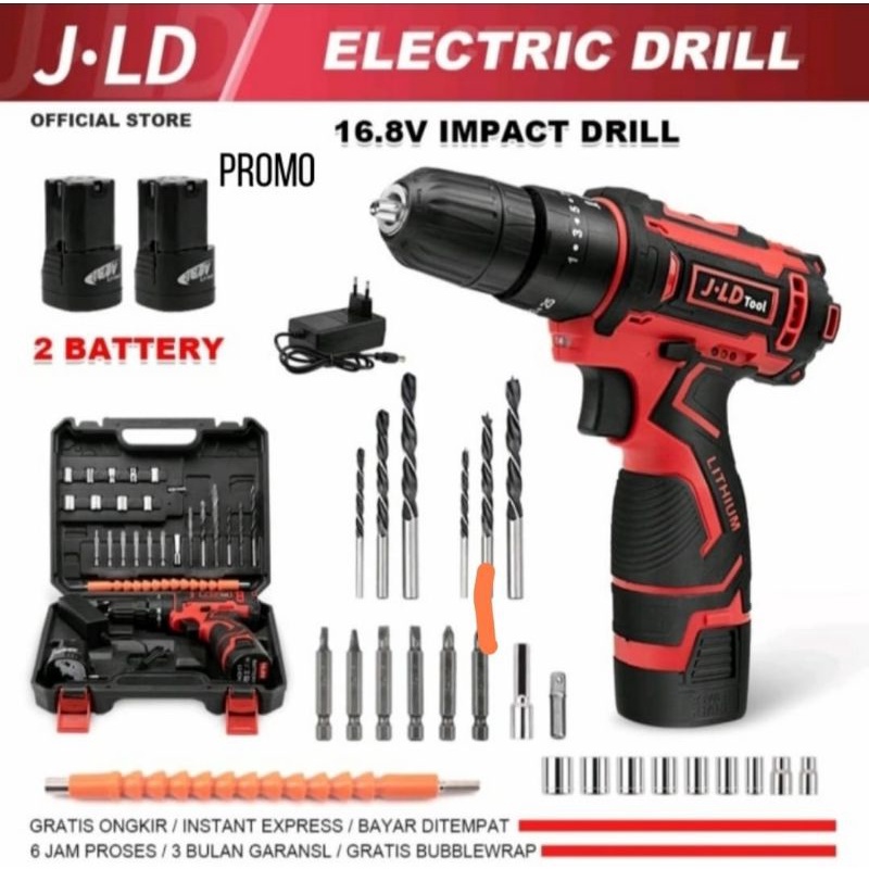 cordless drill PROMO mesin BOR BATeRAI JLD 10mm 13mm 12V 13v 15v 20v 25v 32v 36v 42v 48v KOPER JAPAN TECHNOLOGY hujia modern Xenon Makita DeWalt uchiha uciha