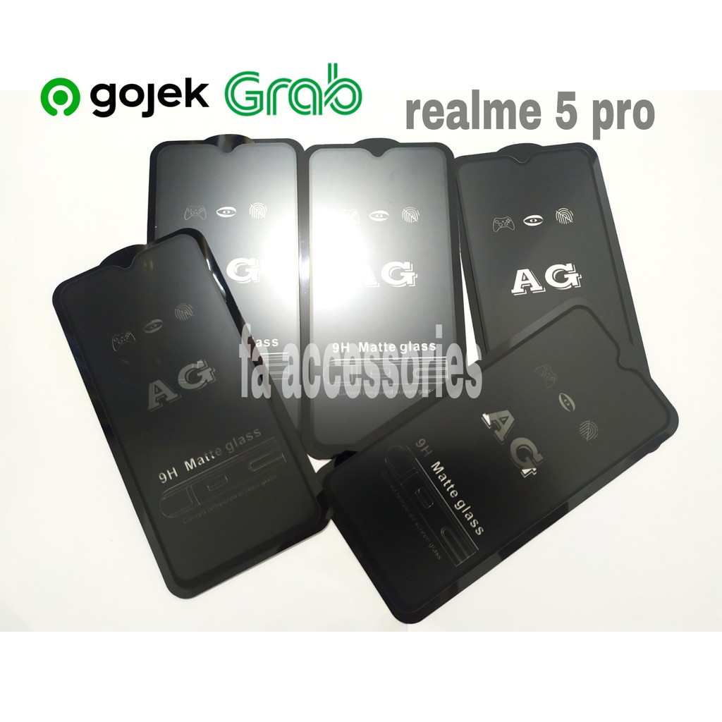 tempered matte glass realme 5pro 5 pro 7 7i 9 10 Narzo 20pro pro 5G anti gores glear anti minyakI