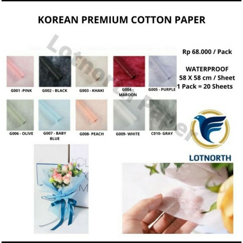 

PREMIUM COTTON PAPER / PREMIUM TISSUE PAPER / PAPER WRAPPING / TISSUE WRAPPING PAPER / kertas tissue filler