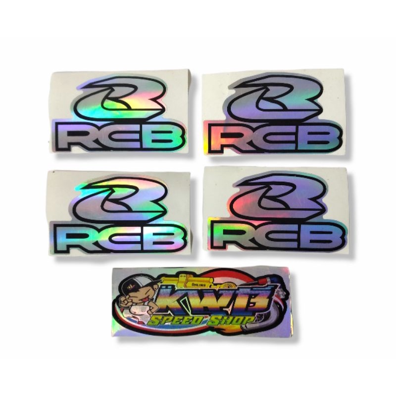 Sticker rcb hologram sticker shock belakang rcb hologram harga per biji 1 pcs