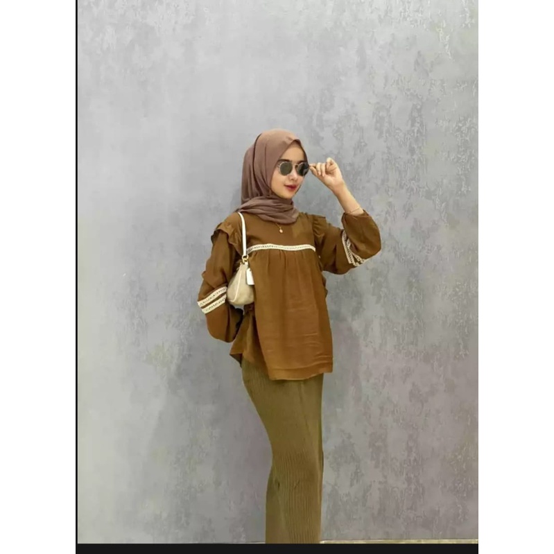 ZOLLA BLOUSE RAYON CRINGKEL | BLUS WANITA KEKINIAN TERBARU | BLUS PALING HITS | BISA COD