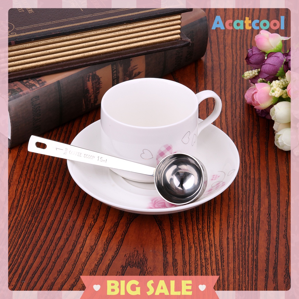 15ML/30ML Coffee Scoop Thicken Stainless Steel Tablespoon Measuring Spoon