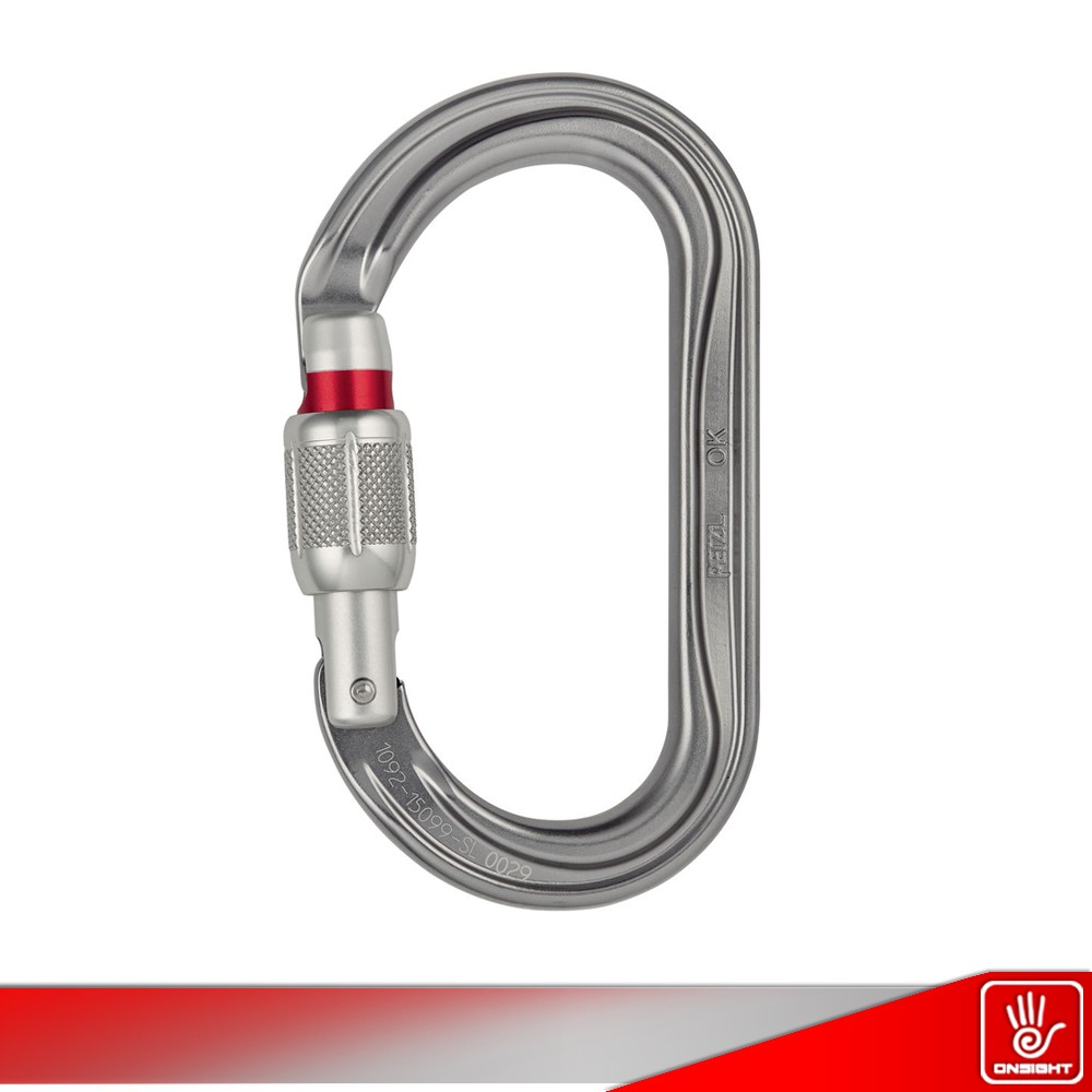 Petzl Carabiner Ok Screw Lock, Carabiner Petzl, Carabiner Petzl Ok Screw Lock