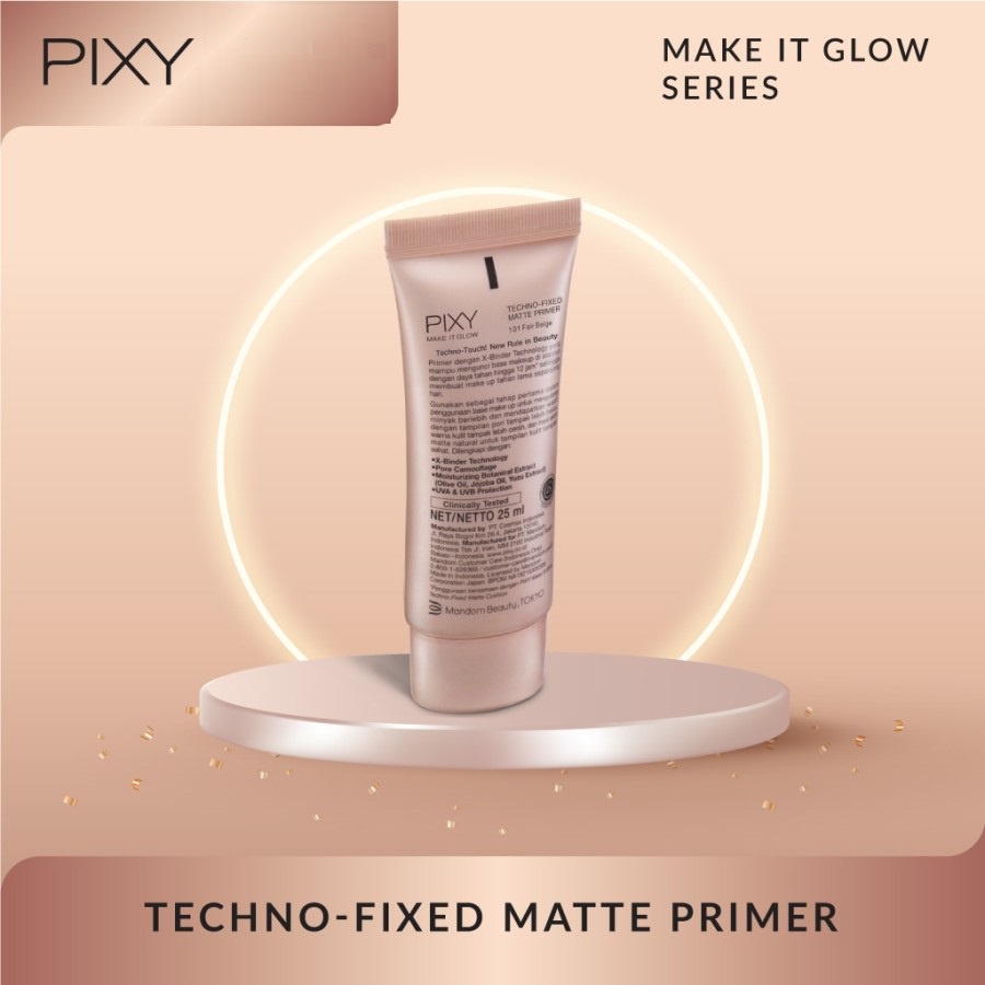 ★ BB ★ Pixy Make It Glow Techno Fixed Matte Primer - 101 Fair Beige