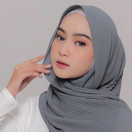 Pashmina Full Plisket Ceruty BabyDoll Hijab Pashmina Plisket Lidi Kerudung Plisket Termurah Nayla Hija'b