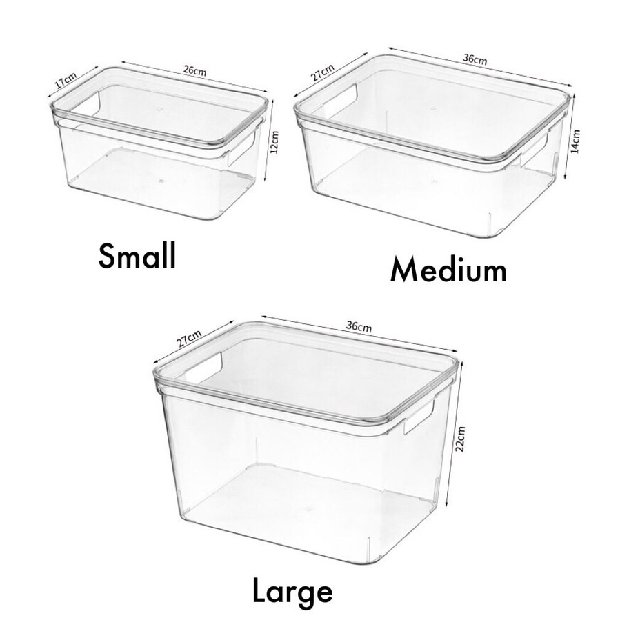 Kotak Penyimpanan Transparan Baju Handuk Makeup Dengan Tutup