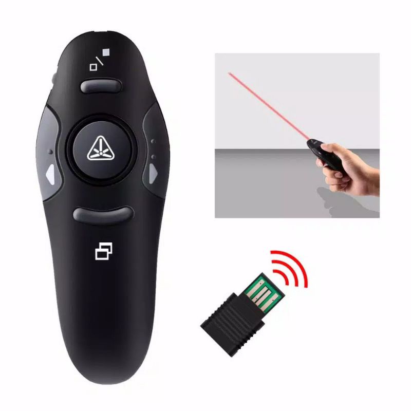 Wireless laser pointer presentasi laser 2.4G Remote control Laser Presenter