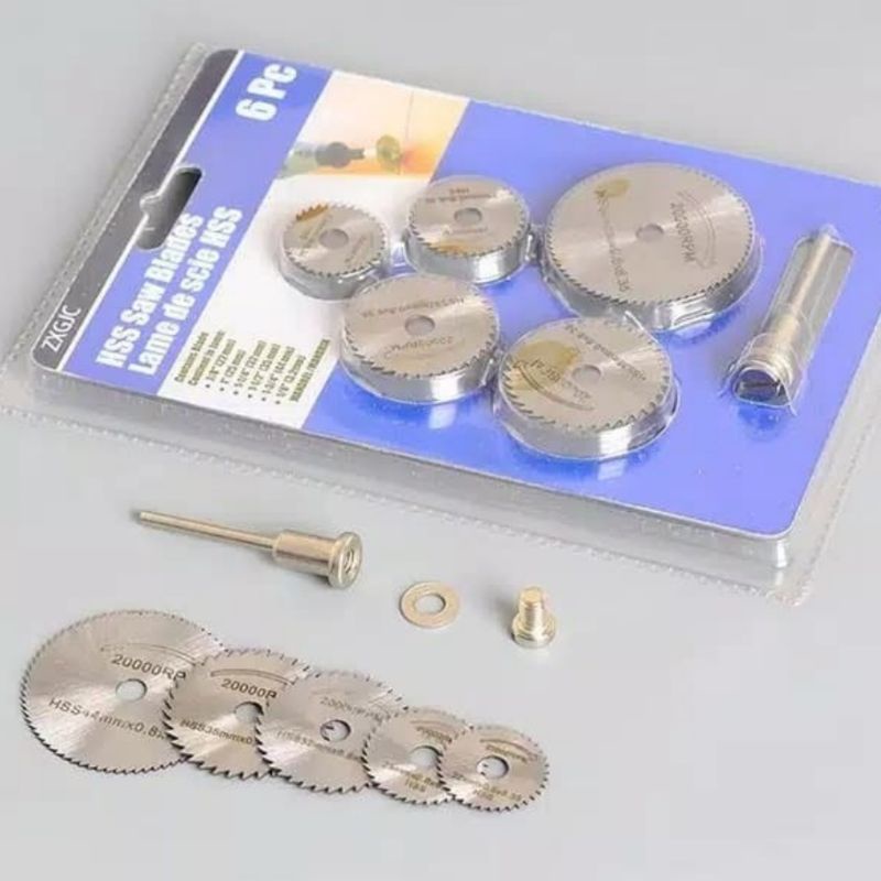 Mata Potong Gergaji Gerinda Bor Mini 6 Pcs