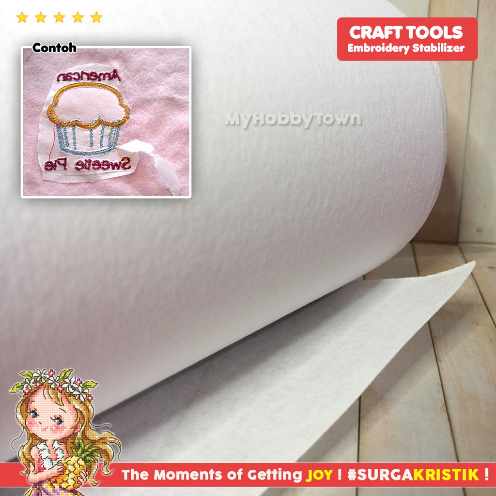 Kain Sobek Sulam Bordir Embroidery Stabilizer Backing