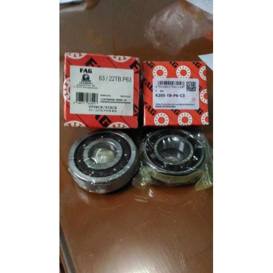 BALL BEARING 63 22 TBP63   6205 TBP6C3 FAG   BEARING SET KRUK AS KAWASAKI NINJA 150CC
