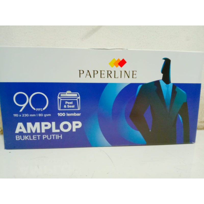

Amplop nomer 90 buklet putih, paper line seal (lem)