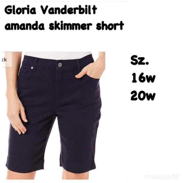 INNABIGSIZE || CELANA PENDEK JEANS GLORIA VANDERBILT HITAM || CELANA PENDEK HITAM