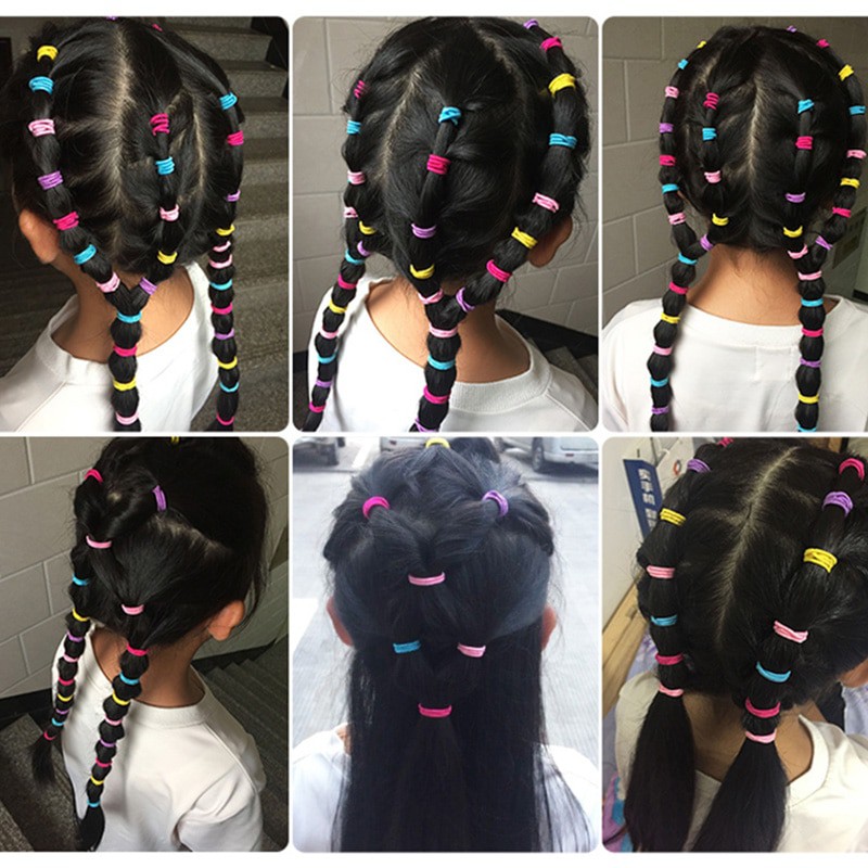 ikat karet kuncir pita rambut anak remaja dewasa hitam warna warni pink biru kuning orange murah