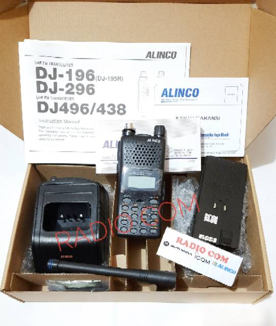 HT ALINCO DJ196 VHF ORI MURAH / HT ALINCO DJ 196 VHF ORIGINAL GARANSI RESMI FREQUENCY 136 -174MHz