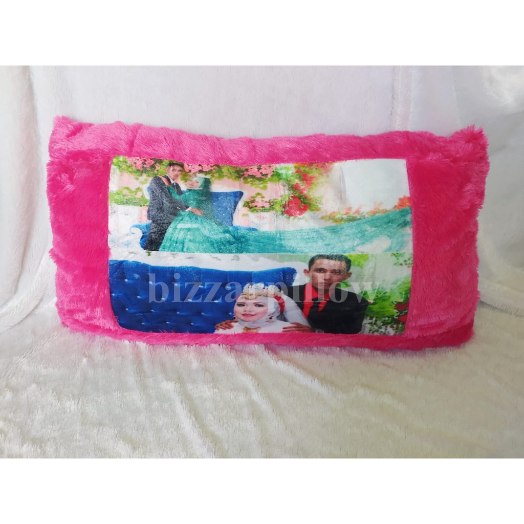 Bizzarpillow Bantal Foto Costum Bulu Rasfur 40x80 cm BZ019