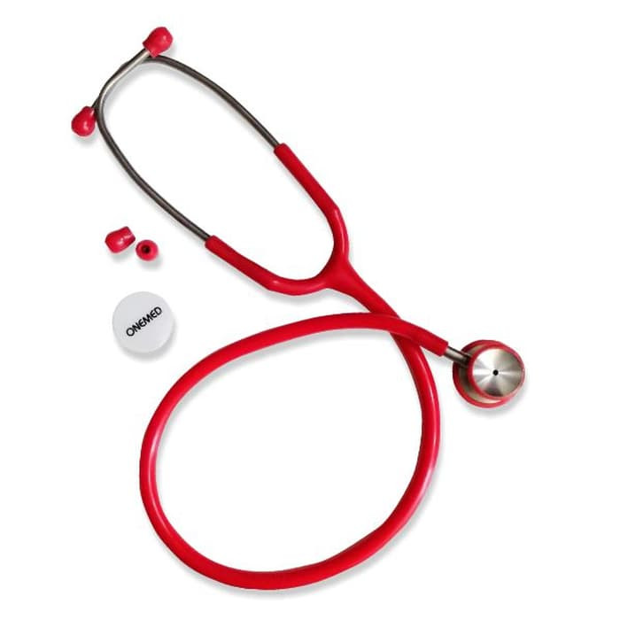 New Stethoscope Anak Stainless Merah OneMed