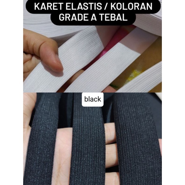 karet koloran 2-3cm bell meteran / karet pinggang / karet elastis / koloran