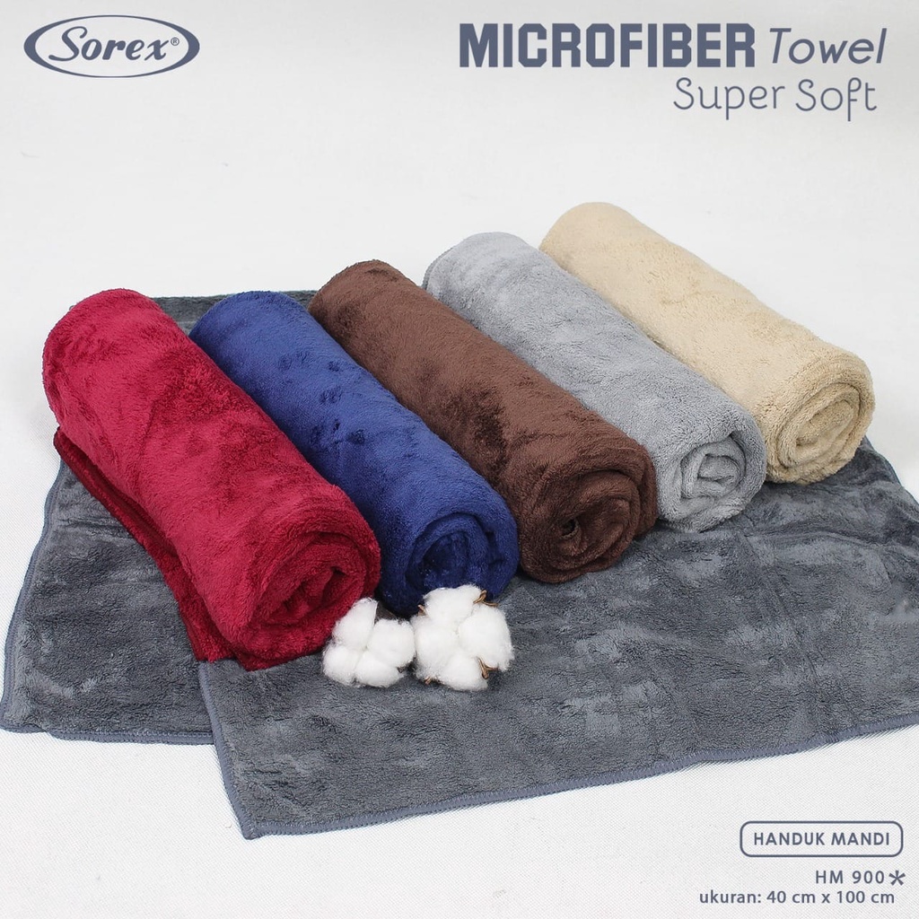 SOREX Handuk Mandi Microfiber Super Soft Lembut, Anti Apek dan Cepat Kering / Handuk Mandi Sorex