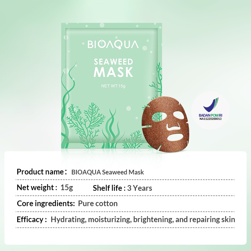 ✨ AKU MURAH ✨BIOAQUA Seaweed Mask 15g