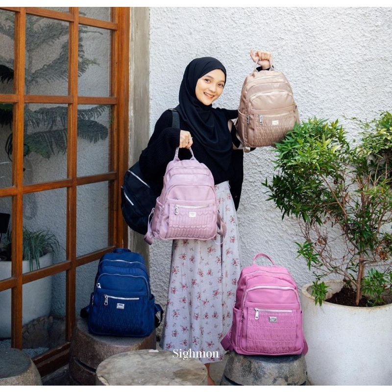 TAS RANSEL WANITA NEW SIGHMON IMPORT ORI