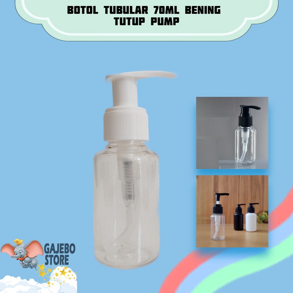 Jual Botol Ml Ml Tubular Bening Tutup Pump Lotion Botol Pump