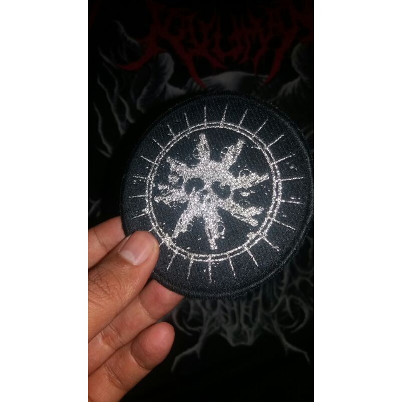 PATCH BURGERKILL-SKULLGUN SILVER