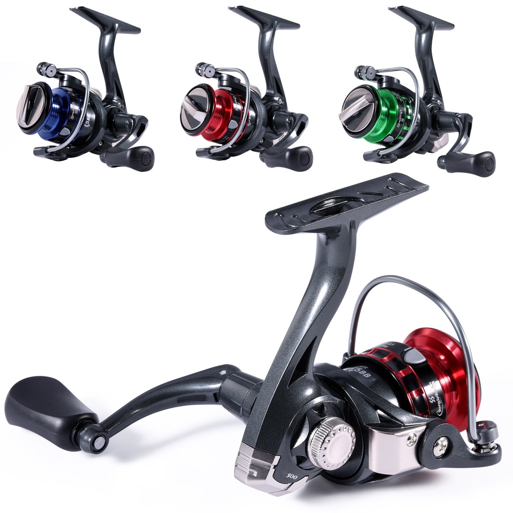 Sougayilang 3 Warna Fishing Reel Mini Metal Fishing Reel 5 Ball Bearing Spinning Reel