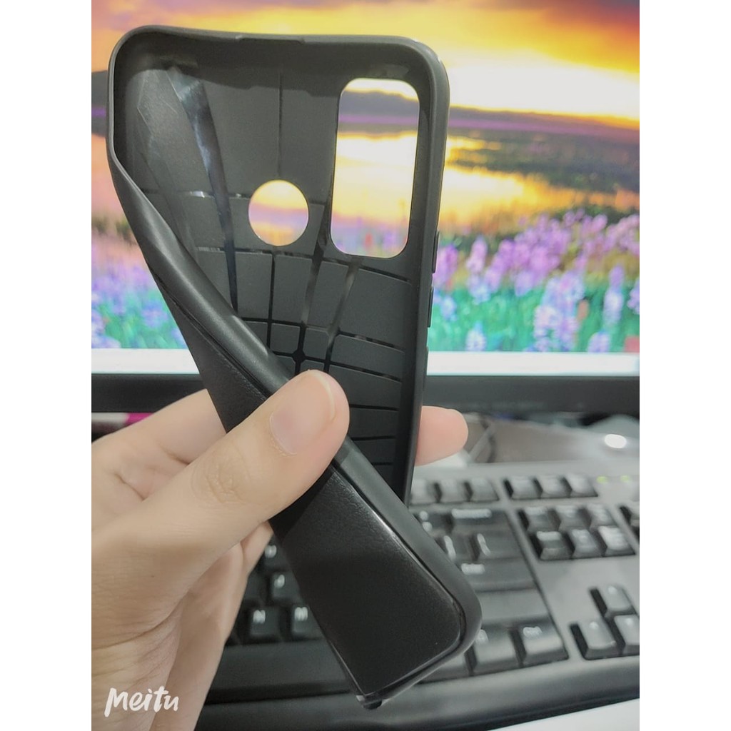 Auto Fokus Infinix Hot 9 6.6 inchi Leather Soft Case Hot 9 AUTOFOCUS Motif Kulit Jeruk