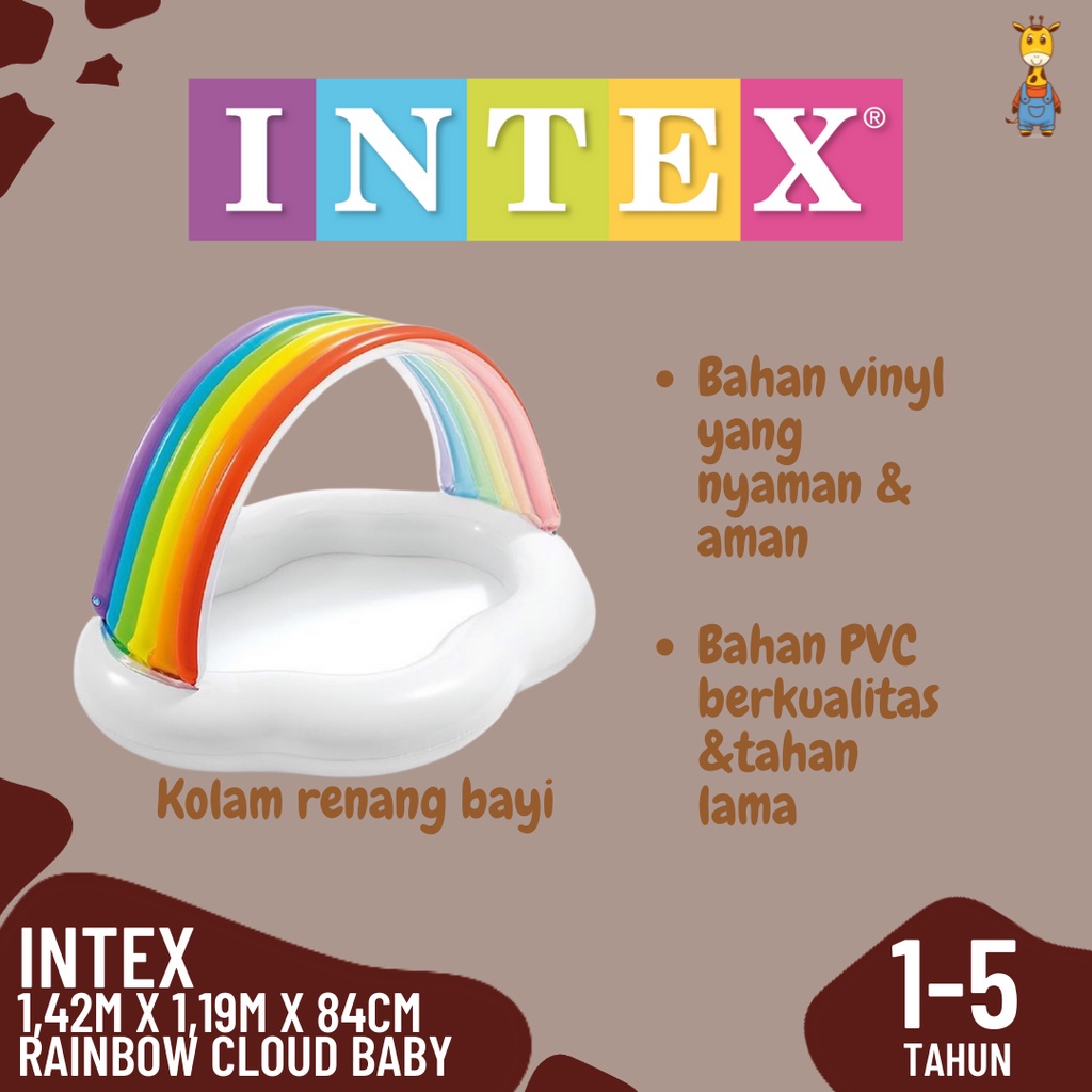 INTEX 57141 Rainbow Cloud Baby Pool