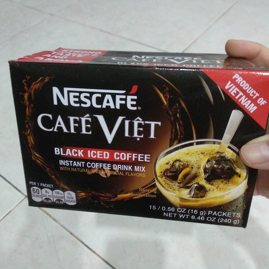 Nescafe Cafe Viet Black Iced Coffee Instant Coffee 15 Packets