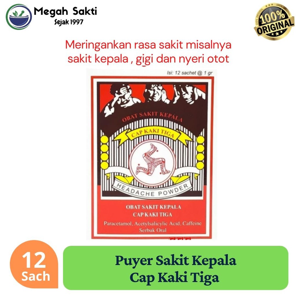 Puyer Sakit kepala Cap kaki Tiga