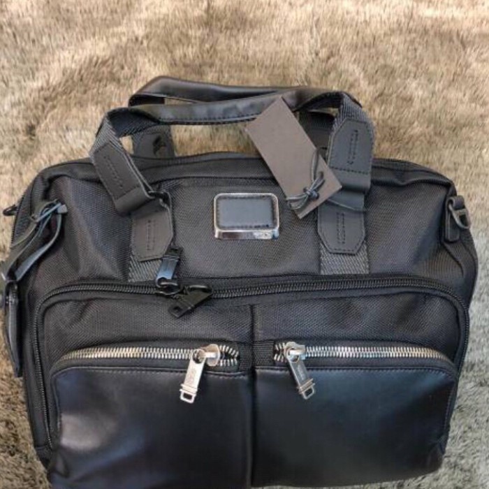 Tas Selempang TAS TUMI LAPTOP ALBANI SELEMPANG PRIA DAN WANITA MIROR QUALITY - Hitam ransel keren se
