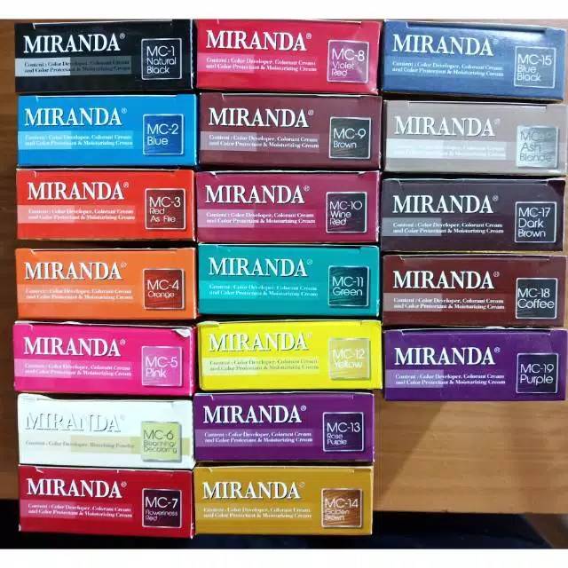 Miranda Hair Color | Hair Colour | Semir Rambut | Pewarna Rambut 30 x 30ml MC 1 | MC 2 | MC 3 | MC 4 | MC 5 | MC 6 | MC 7 | MC 8 | MC 9 | MC 10 | MC 11 | MC 12 | MC 13 | MC 14 | MC 15 | MC 16 | MC 17 | MC 18 | MC 19