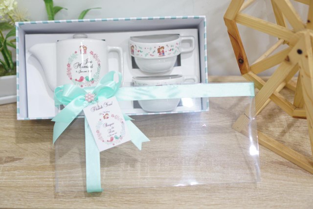 Minim 25pcs Souvenir One Month Hamper / Souvenir Teapot / Teko Susun 2 Cangkir (mika Hard Box)