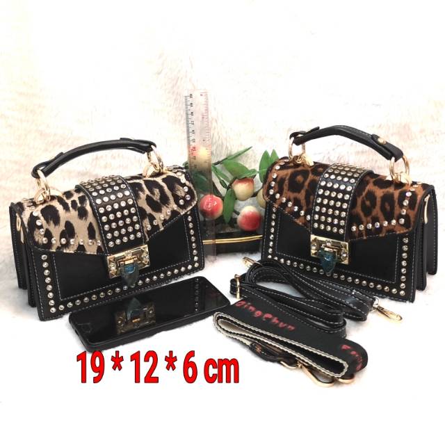TAS SELEMPANG  Leopard exotik leopard skin Fashion