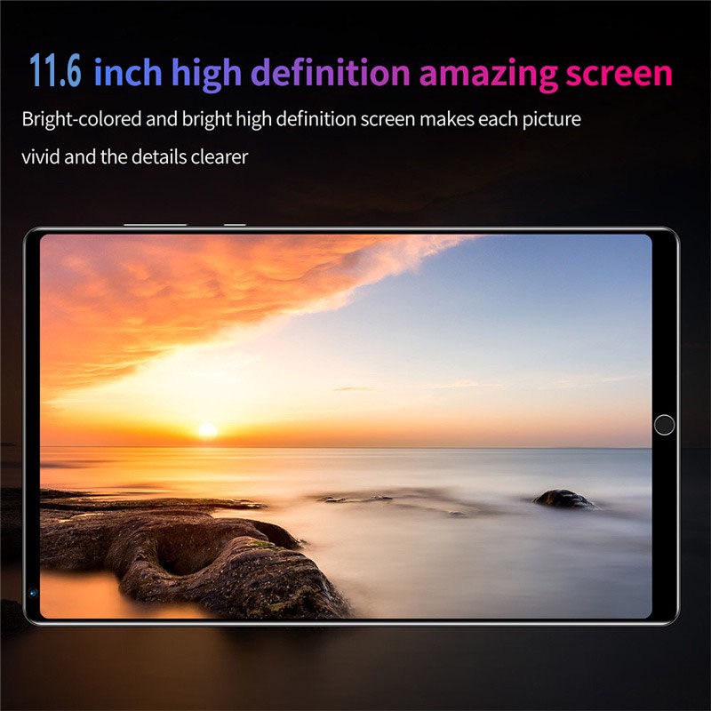 Asli Tablet PC Baru Pro11 12GB + 512GB Android 10 Inci Layar Full Screen Layar Besar Wifi 3G/4G/5G Dual SIM Tablet Untuk Anak Belajar TAB Gaming Murah