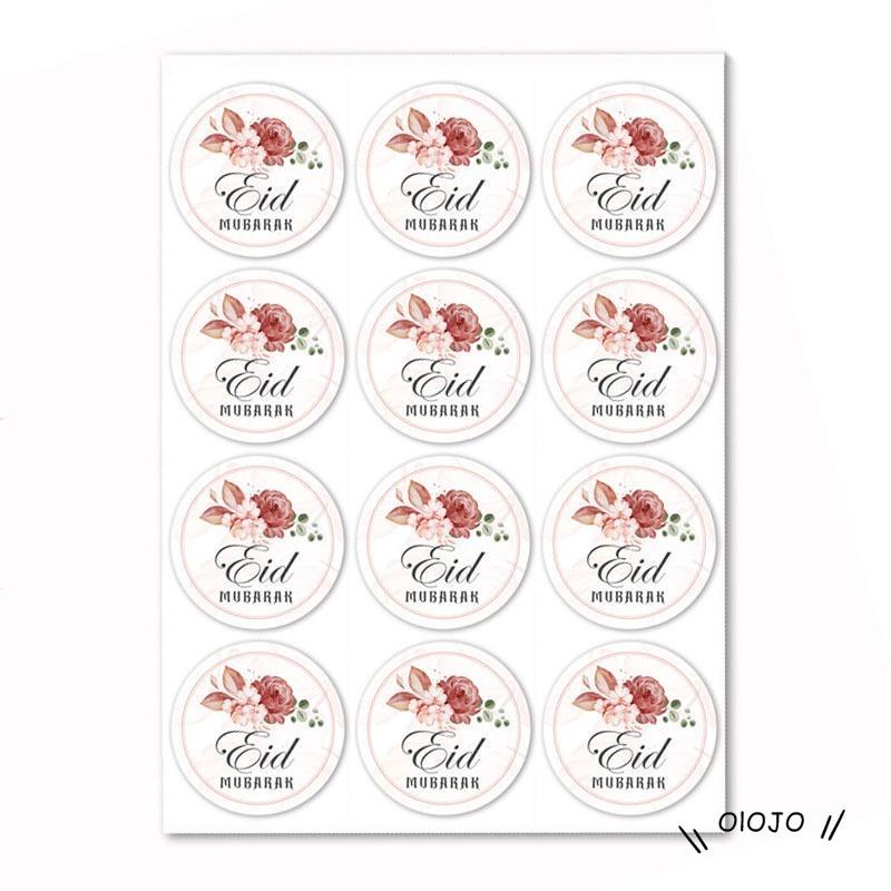 Stiker Label Segel Motif Bunga Eid Al Fitr Untuk Dekorasi - ol2