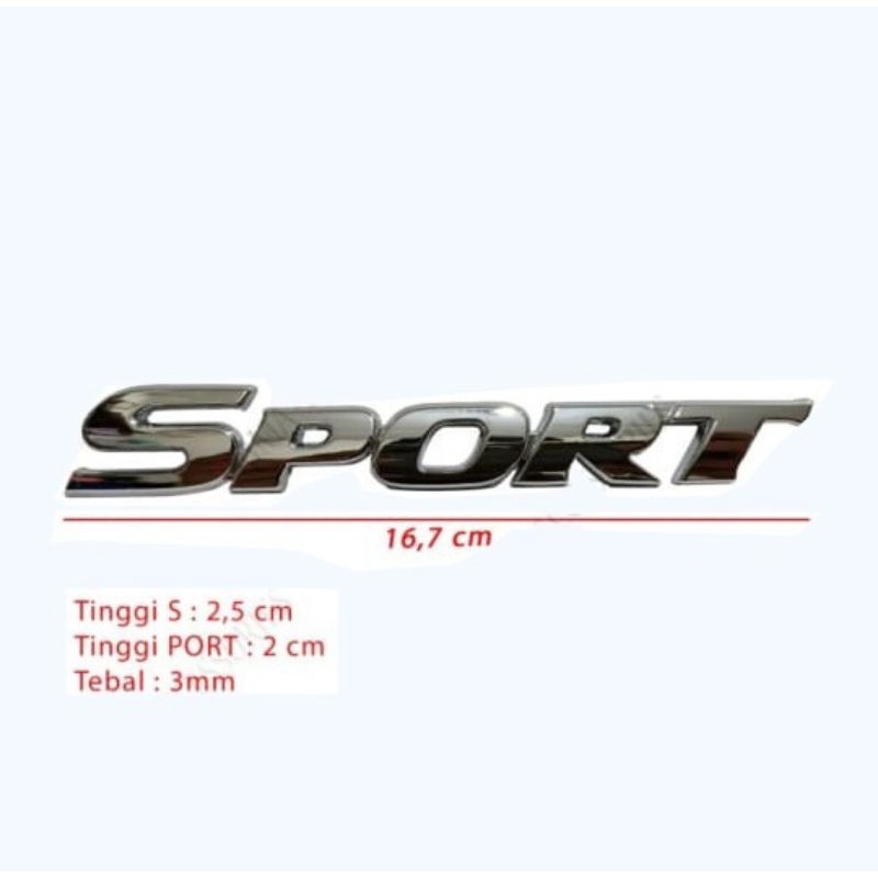 Emblem Mobil Tulisan Sport