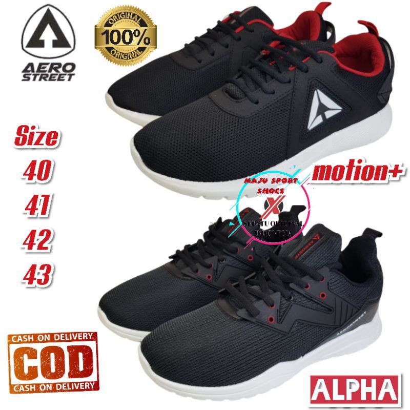AEROSTREET MOTION+ ALPHA - SEPATU SNEAKERS OLAHRAGA CASUAL SEKOLAH BUAT COWOK CEWEK