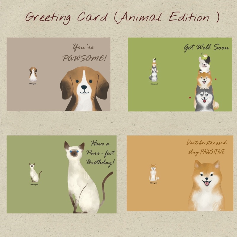 

Greeting Card (Kartu Ucapan - Animal Edition)