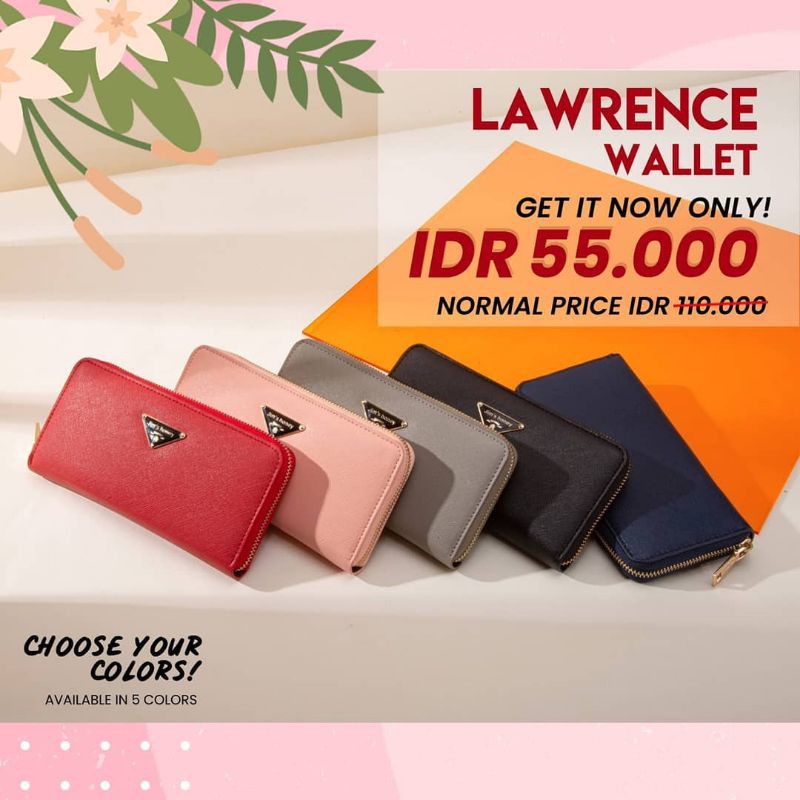 Dompet Panjang Lawrence Wallet By JimsHoney A1S7 Pocket Promo Simple Korean Terbaru Pouch Style Wani