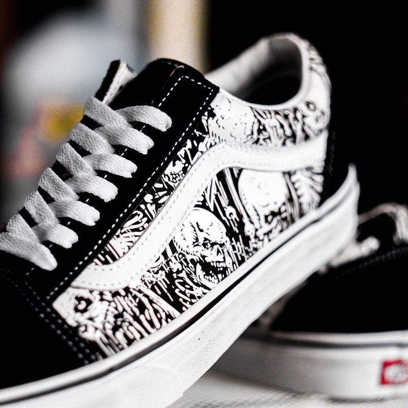 OLDSKOOL FORGOTTEN BONES BLACK/WHITE ORIGINAL 100%