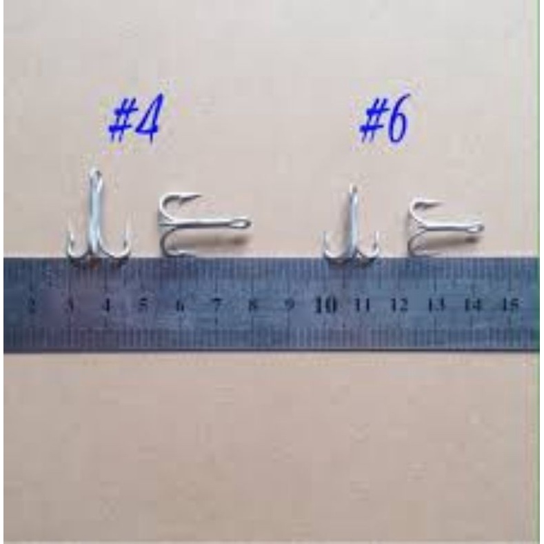 TREBLE HOOK MUSTAD 9430-DS #1 - 2 - 4 - 6 (5X STRONG) (Color SILVER)