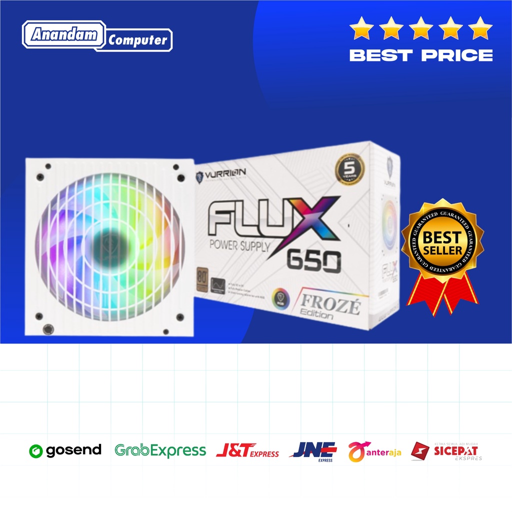 POWER SUPPLY / PSU / ATX VURRION FLUX 650 RGB FROZE ARCTIC