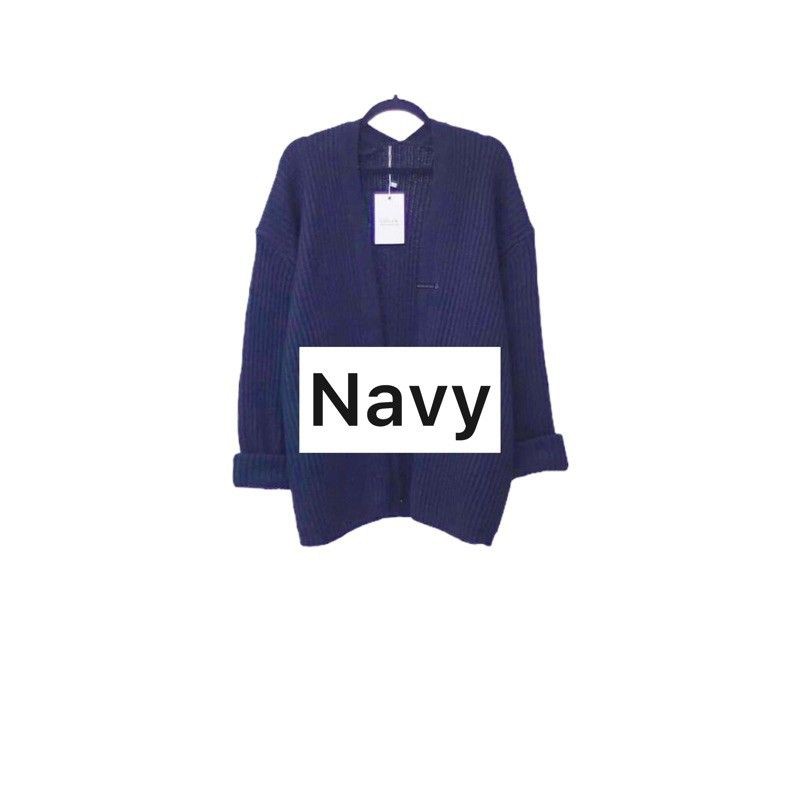 LOOCY Cardy / Cardigan Oversize / Cardigan Wanita-Navy