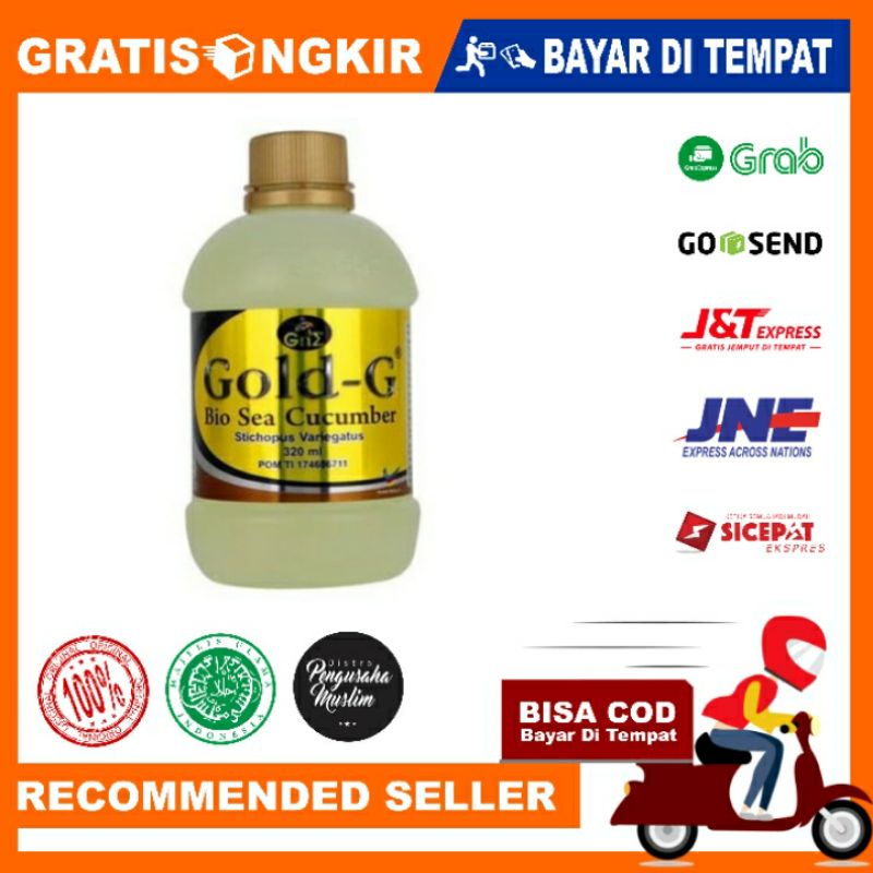 Jelly Gamat Gold G Sea Cucumber isi 320 ml dari tripang menyembuhkan luka cecar habis melahirkan