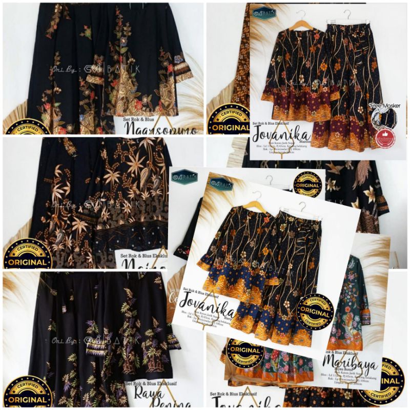 set rok batik dan blouse