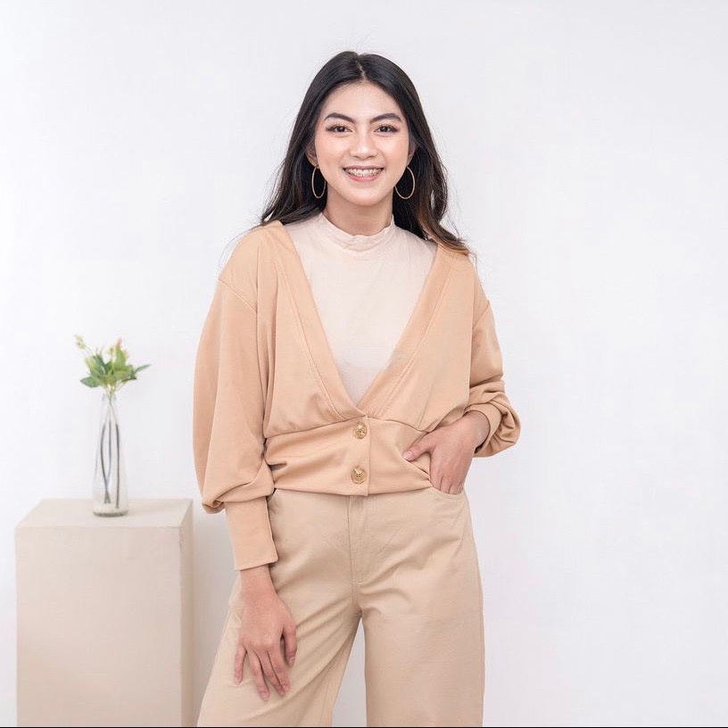 [ 𝐂𝐫𝐨𝐜𝐮𝐬 ] Weekly Outer Rib / Atasan Wanita-2