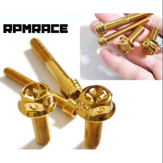 BAUT KALIPER MONOBLOK TWOTONE GOLD YAMAHA 1 SET 4 BIJI