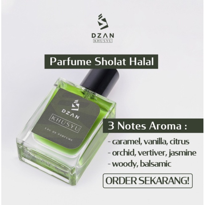 Parfum sholat DZAN Khusyu parfume halal EDP aroma cewek cowok pria wanita original tahan lama non alcohol